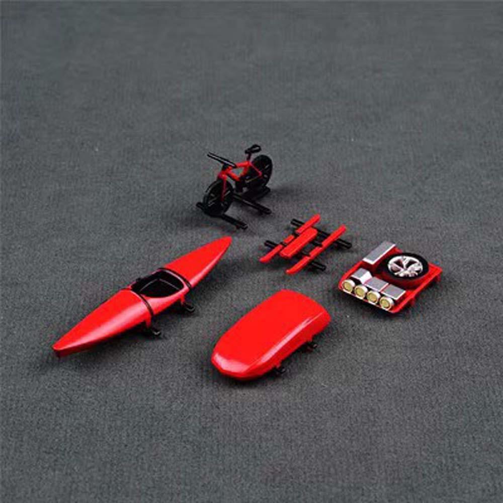 1:64 Scale Model Car Roof Toys Travel Off-road Series Display Toys 1/64 Car Roof Accessories Bicycle Kayak Plastic