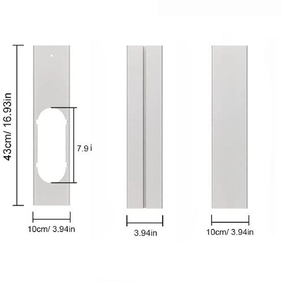 Portable Air Conditioner Window Vent Kit Adjustable Exhaust Hose Adapter Plate for Sliding Windows AC Accessories Home Decor