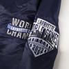 LFYT [New] LA221008 WORLD CHAMPS SATIN VARSITY JACKET Stadium Jacket M NavyUsed