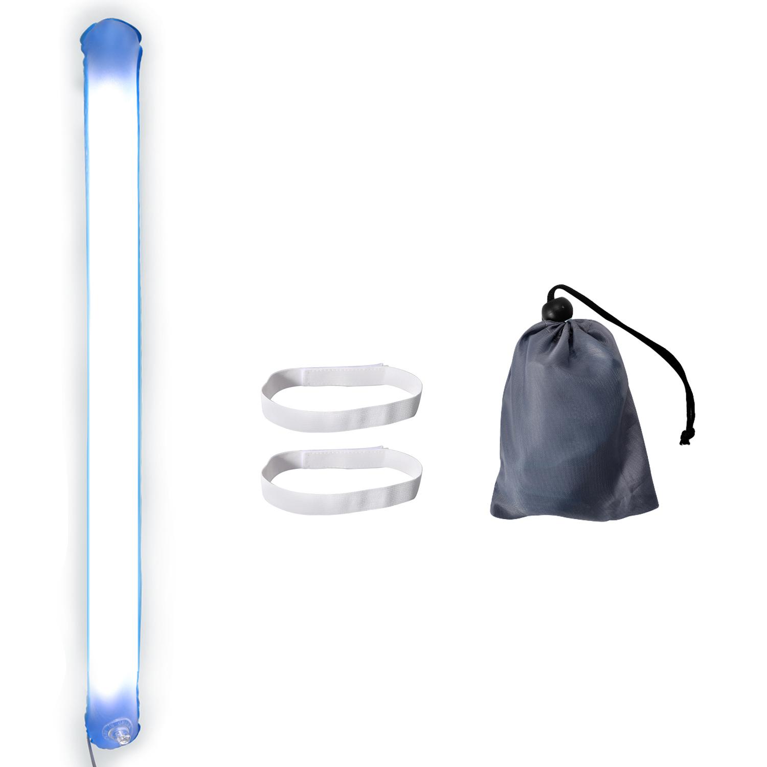 

Надувной фонарь для кемпинга, складная световая полоса, легко хранить для активного отдыха на природе, висит на white color-1 pcs синий