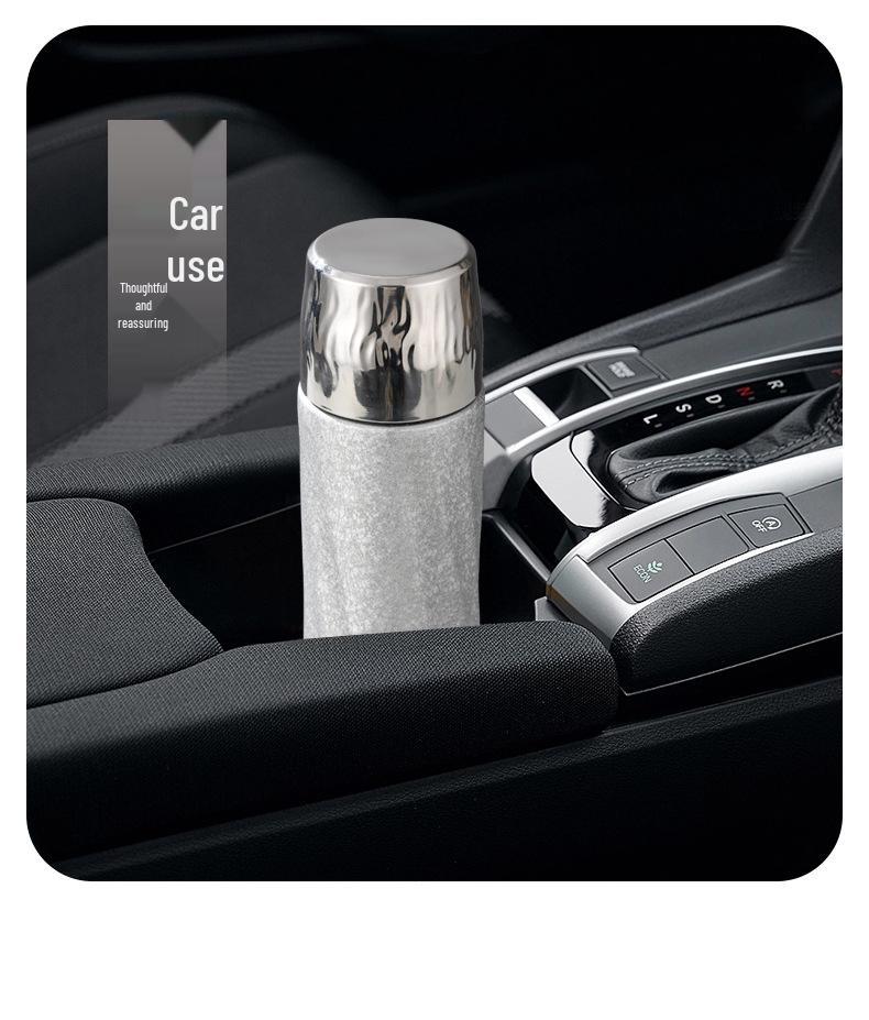 Titanium-Plated Dual-Layer Vacuum Insulated Cup with Dual-Use Lid and Tea Separator - Ideal Business Gift Set