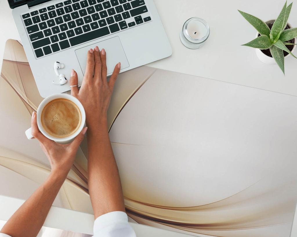 Desk Protective Mat with a Pattern of Delicate Abstract Lines 100x50 Cm
