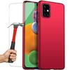 Protective Case - PROSHOP - Samsung Galaxy A51 - Flexible - Red - 2 Tempered Glass