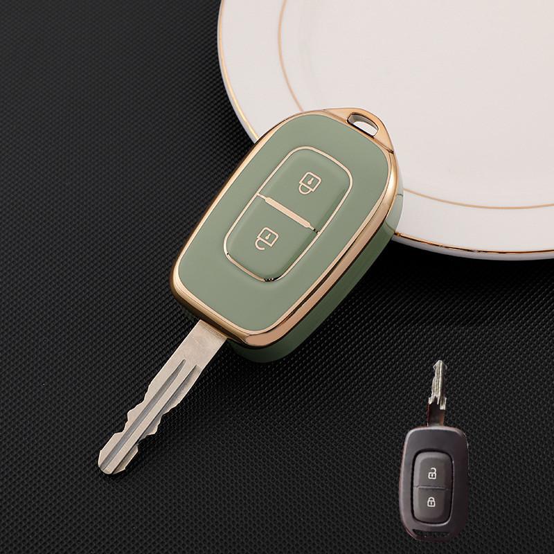 2 düğme TPU Araba Uzaktan Anahtar Fob Kapak Kılıf Renault Kwid Trafik Sembolü Dacia Sandero Logan Duster 2016 2017 2018 Kabuk