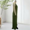 Women Casual Loose Long Bib Pants Sleeveless Wide Leg Baggy Jumpsuits Cotton Romper Overalls with Pockets
