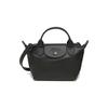 Le Pliage Xtra 17 Button Zipper Closure Leather Dumpling Shoulder Tote Mini Women Bags Black 1500987001