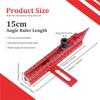 A96I-4 Sided Scribing Tool, Aluminum Alloy 4 Sided Scale Guiding Ruler, Leveling Ruler With Magnetic Base,For DIY,Woodworking