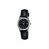Standard Series Classic Analog Date Display Waterproof Quartz Movement Leather Strap Watch Women Watches Black LTP-V002L-1AUDF