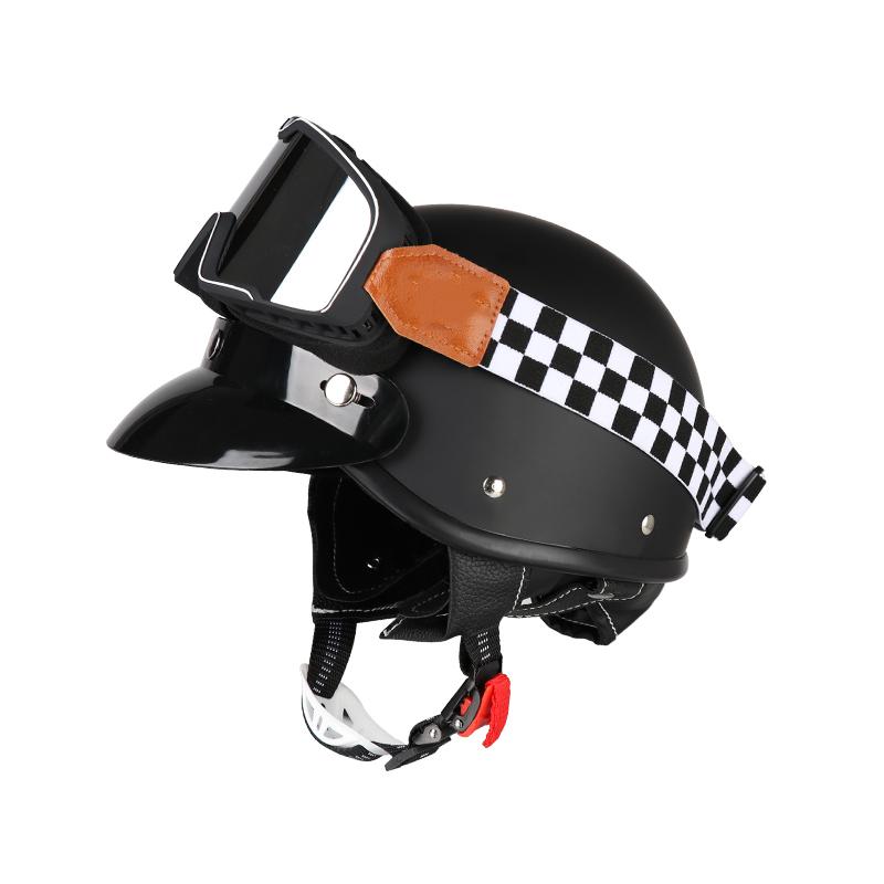 Motorcycle Half Helmet Summer Design with Scarf And Ventilated Lens Multi-Color Matching for Bikers