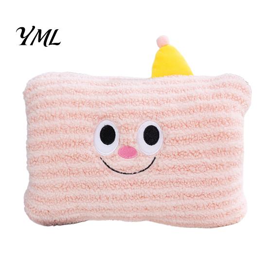 Portable Heating Pillow Cartoon Plush Hand Pillow, Winter Non-Electrical Warming Muff, Soft Office Desk Nap Throw Cushion for Cold Weather,