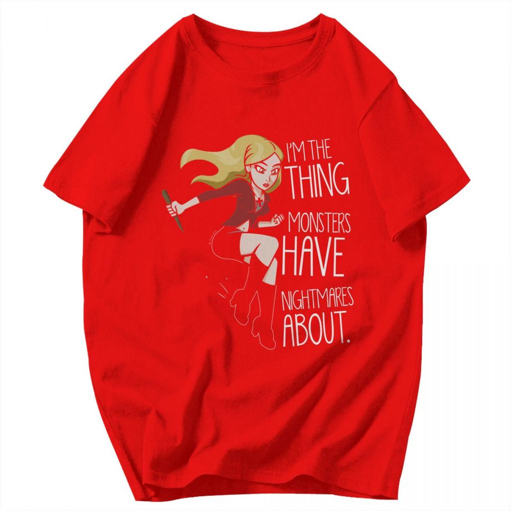 Men T Shirt Buffy The Vampire Slayer Cartoon Unique Y2K Graphic Quality Unisex Clothes T Shirts