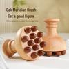 Universal Oak Meridian Abdominal Massage Brush with Tendon Brush