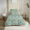 Complete Reversible Duvet Cover Pack for Bed 90 X 190 Cm Landscape Mint