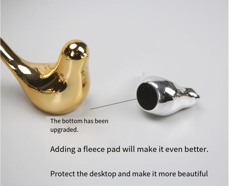 Nordic Abstract Gold Ceramic Bird Figurine Animal Pattern Modern Home Table Decor Living Room Ornament Holiday Gift