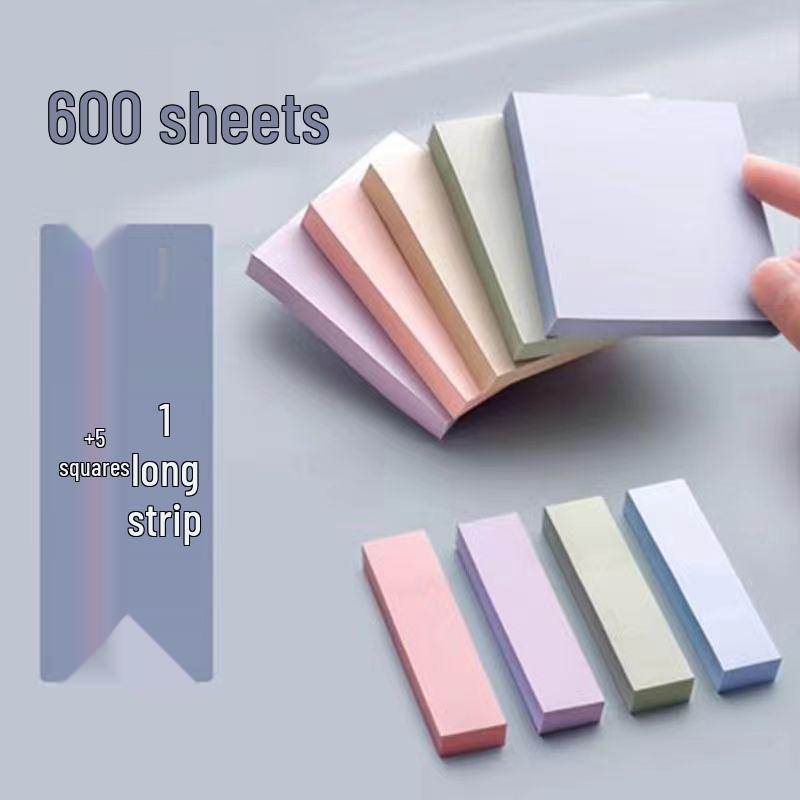 Morandi Colored Sticky Notes - Strong Adhesive, Small Strips for Students, Pure Color Memo Papers