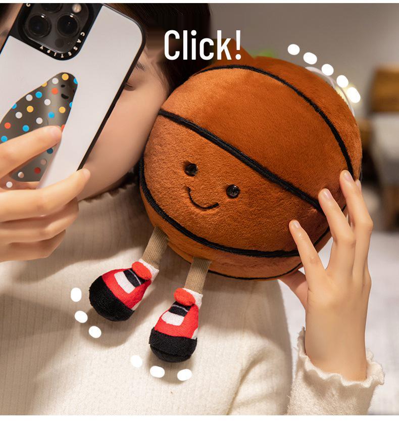 Creative Plush Sports Doll: Basketball and Football Gift for Boys' Birthdays
