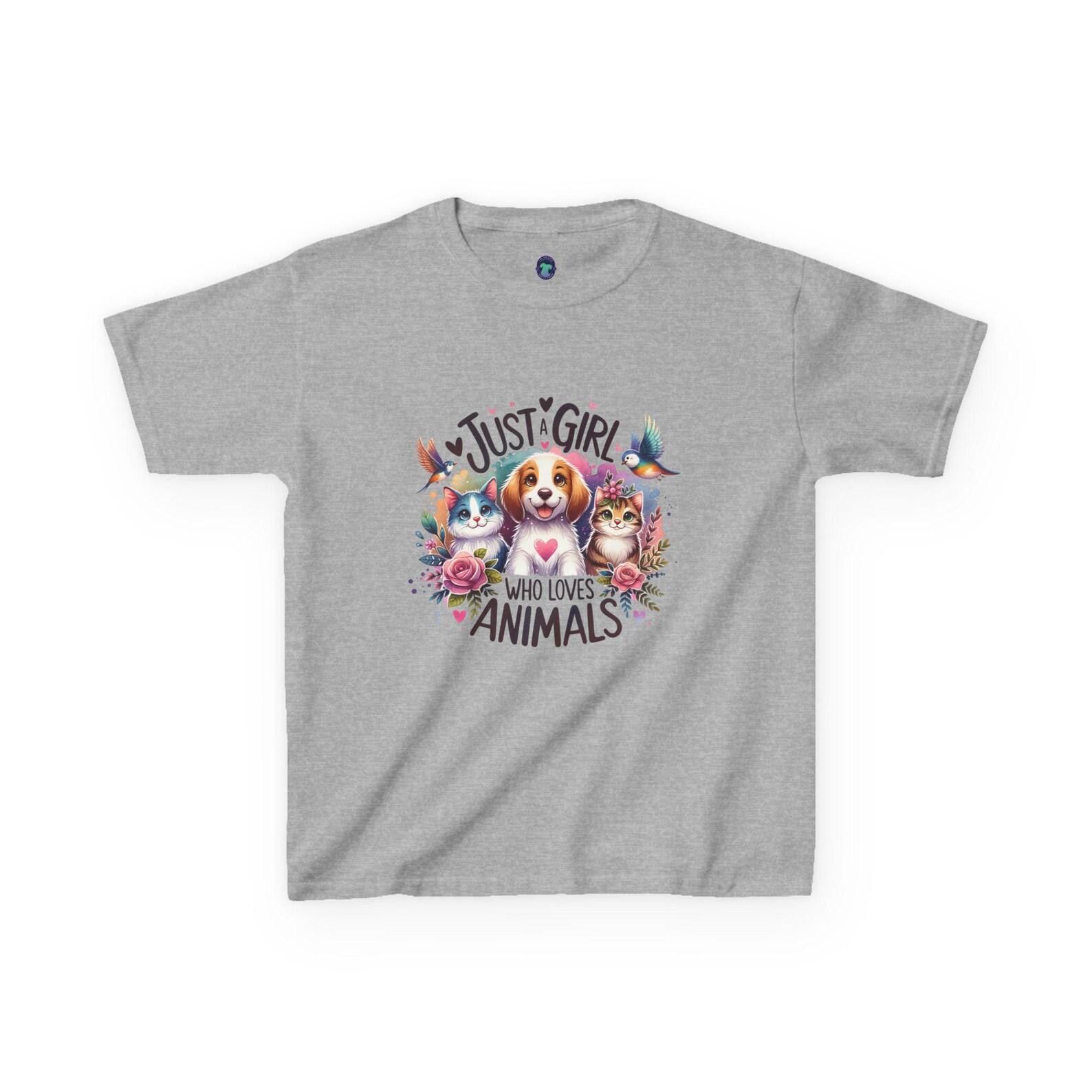 Adorable Animal Lover T-Shirt for Girls: Eco-Friendly Birthday Gift, Cute Kids Wildlife Tee 150