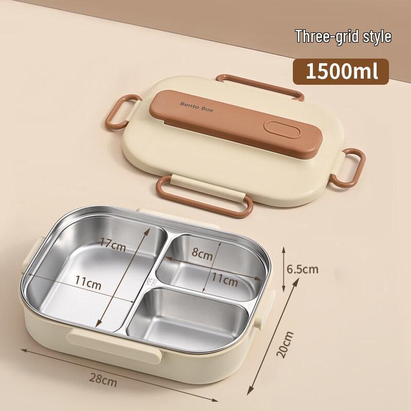 ZISIZ 304 Stainless Steel Insulated Partitioned Lunch Box