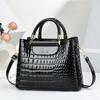 Women‘s Crocodile Pattern Tote Bags with Top Handle Crossbody Purses Handbag and Purse Faux Patent Leather Top-handle Work Shoulder Satchel  for Women
