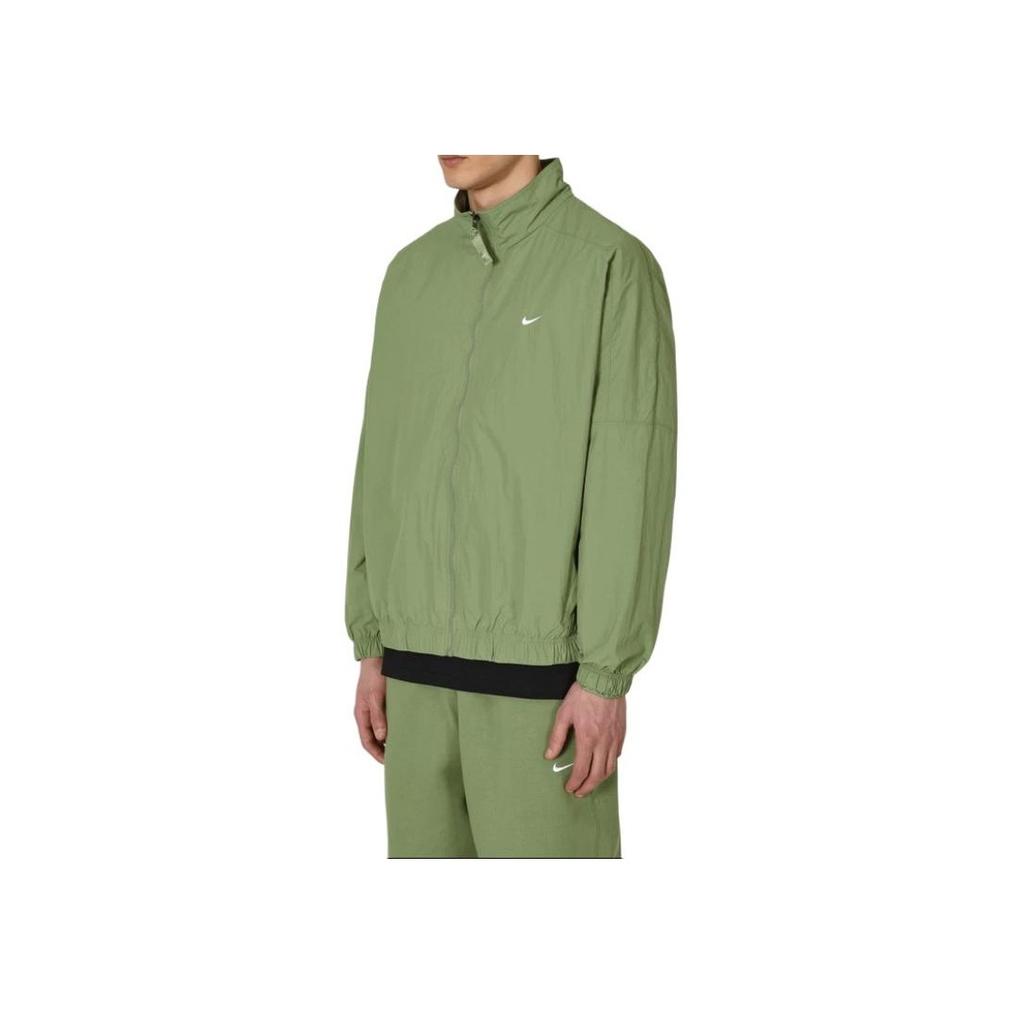 Nike Logo Zip-Up Collar Long-Sleeve Jacket Men Outerwear Green DQ5200-386