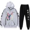 Attack On Titan Anime Hoodie Sweatpants Set Teen Casual Streetwear 2-Piece