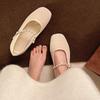 Fashion Women Square Toe Flats Loafers Shoes Casual New Summer Sandals 2025 Sport Woman Sneakers Fashion Walking Elegant Shallow Zapatos