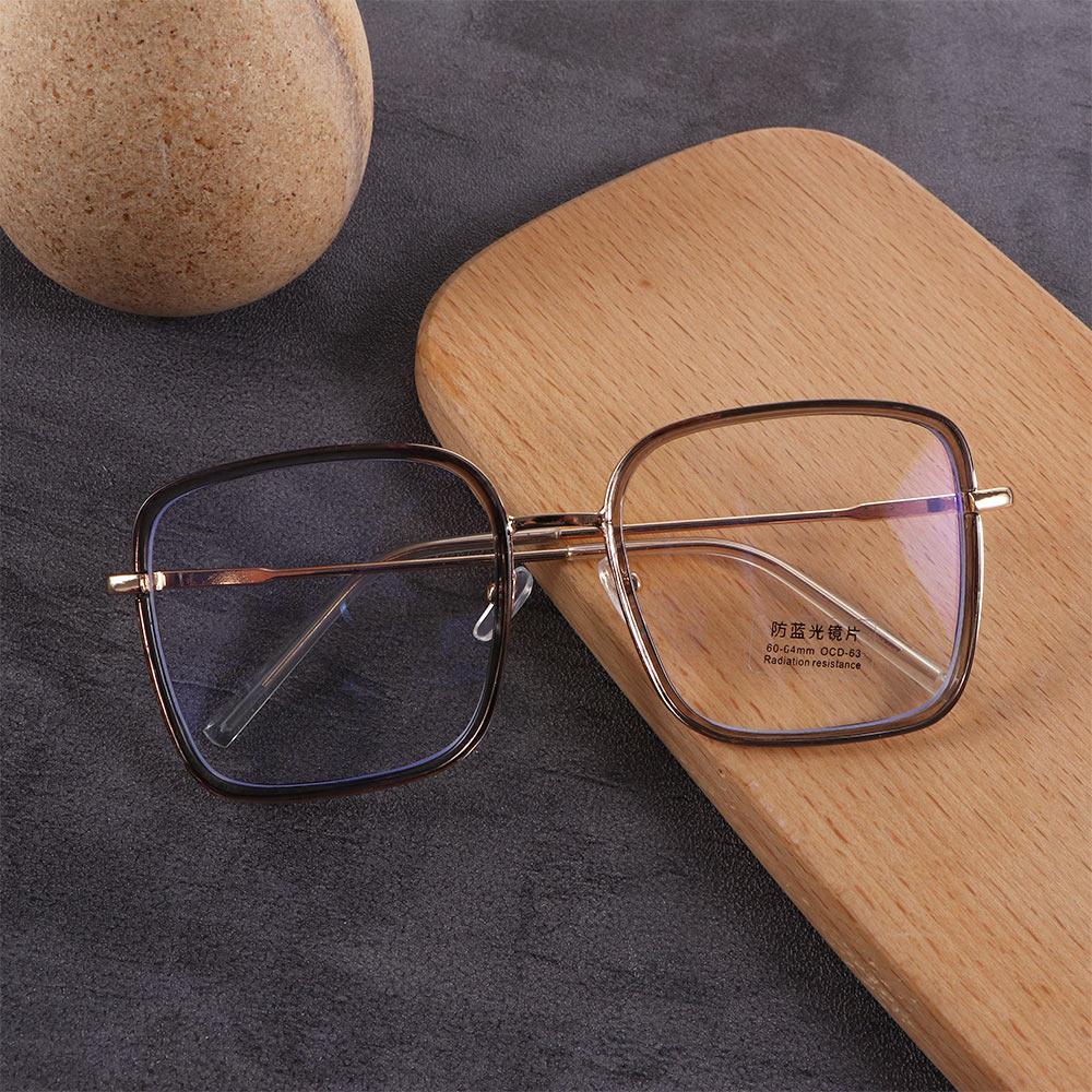 

New Vintage Big Frame Men Square Clear Lens Glasses Computer Eyewear Eyeglasses Anti-blue Light чёрный