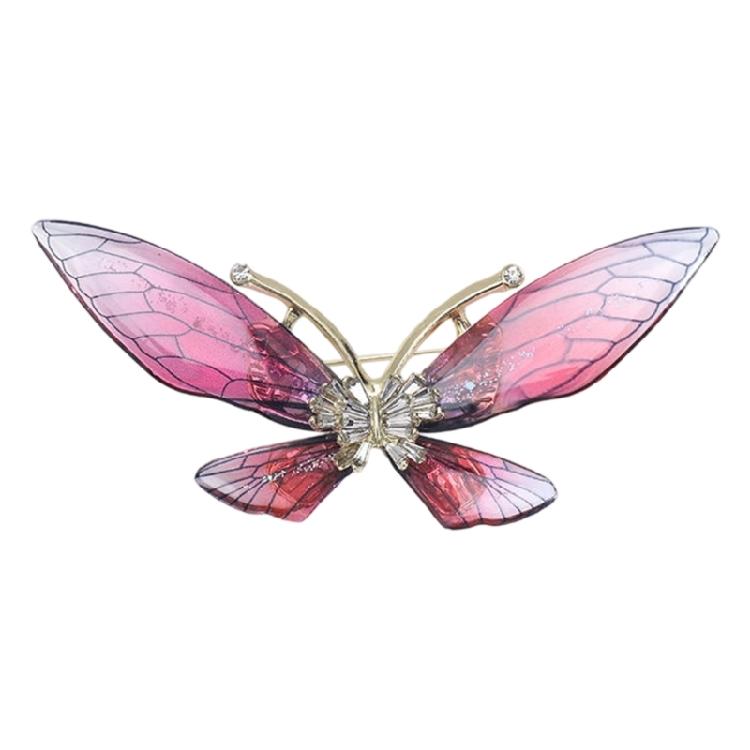 Lightweight Crystal Acrylic Butterfly Pin Versatile Wardrobe Accessory For Casual Professional Or Evening Attire