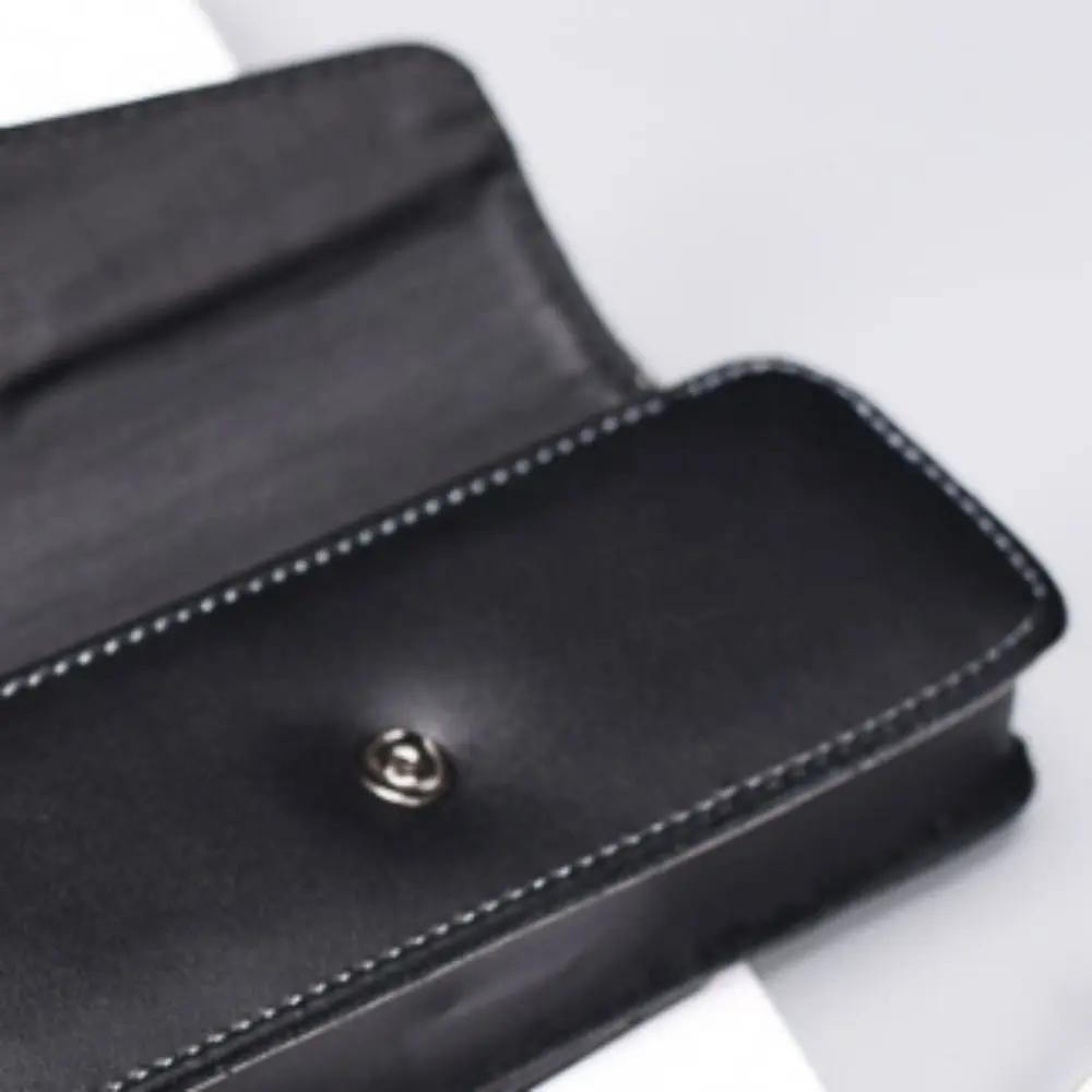 Upscale Belt Wearable PU Glasses Case Men Portable Leather Reading Glasses Storage Box Phone Bags Sunglasses Case