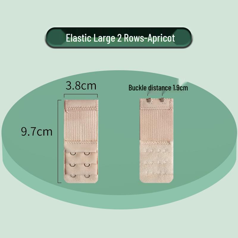 Elastic Bra Extender with Stainless Steel Hooks - Universal Full-Size Bra Back Closure