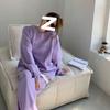 Purple Sports Casual Suit for Women, Spring and Autumn Fashionable Loose Sweatshirt and Trousers Two-piece Set