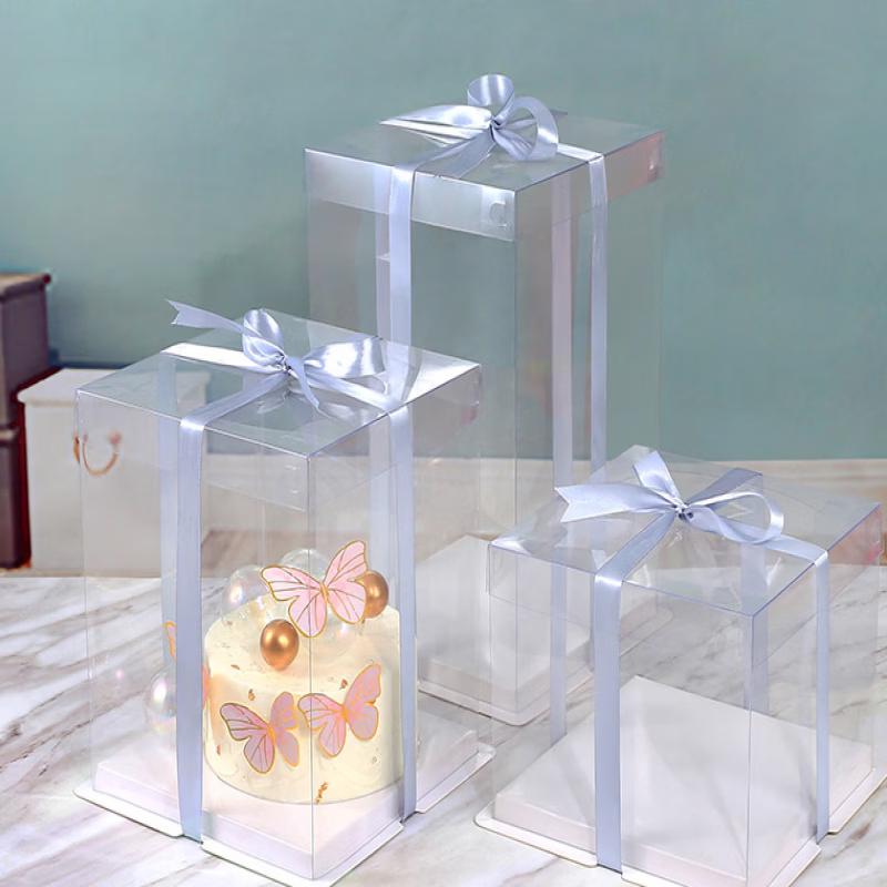 MDNG Transparent Tall Cake Box