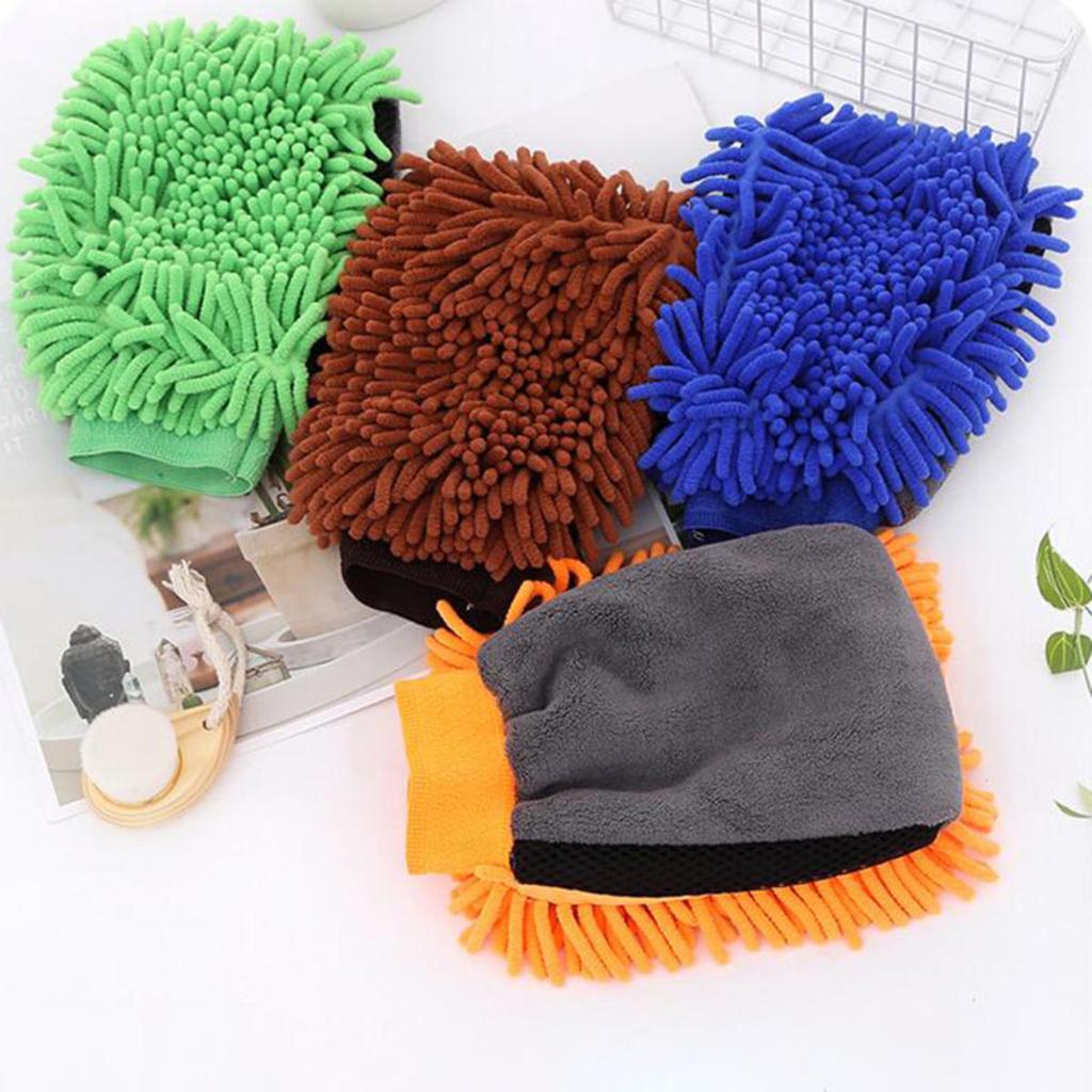 Car Washing Gloves Waterproof  Chenille Gloves Car Cleaning Mitt Detailing Brush Auto Care Double-faced Glove