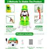 4FT St Patricks Day Inflatables Outdoor Decorations Blow Up Cute Dog Wearing Luck Shamrock Hat Bead Necklace, St. Patrick's Blow ups Irish Built-in