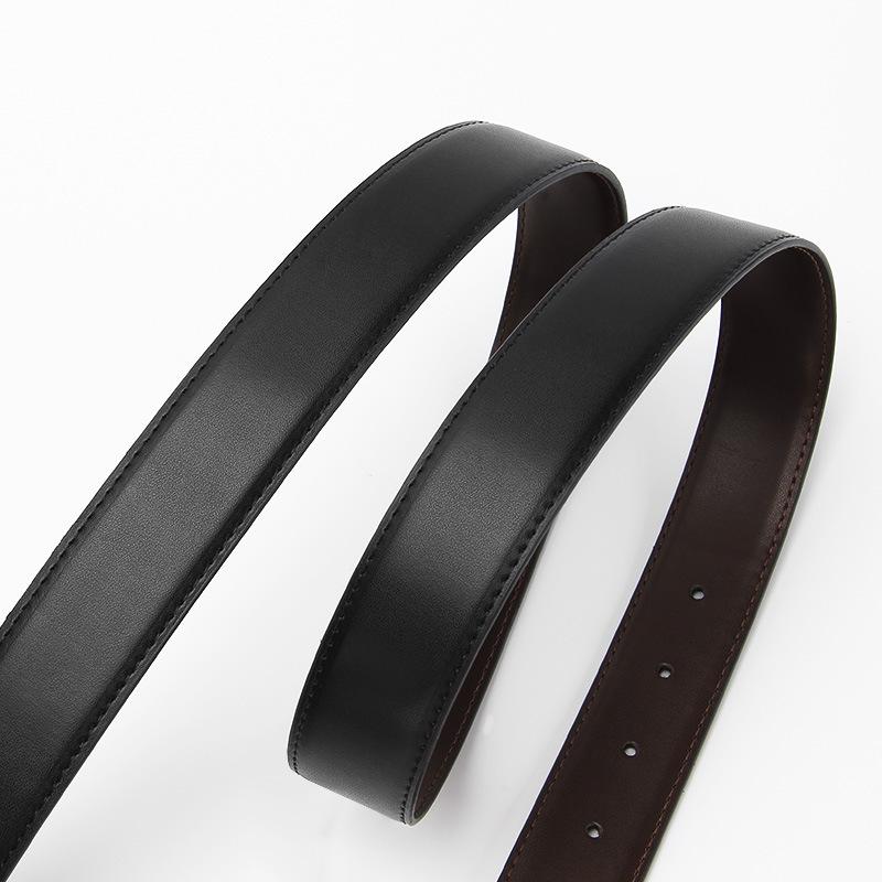 Pin Buckle Men'S Belt, Real Cowhide Business And Leisure Two-Layer Cowhide Belt, Men'S Belt