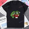 Fun Cartoon Pepe Frog Emote Graphic Print Casual Harajuku Fashion Street Wear Trend Summer Men Women Universal Crewneck Tshirt