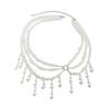 Salircon Elegant Multilayer Imitation Pearl Waist Chain for Women New Summer Beach Sexy Charm Bikini Tassel Pendant Jewelrry
