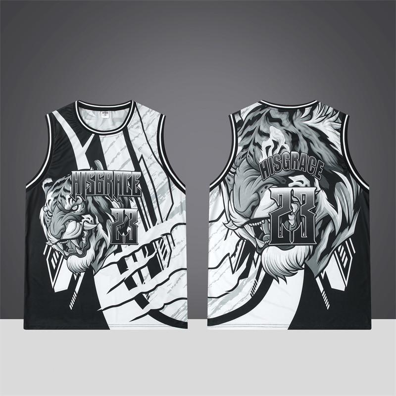 Kreative Basketballtrikots Kollektion Künstlerische Grafikdrucke Einzigartige Nummern- & Logo-Designs Sportliche Trikots