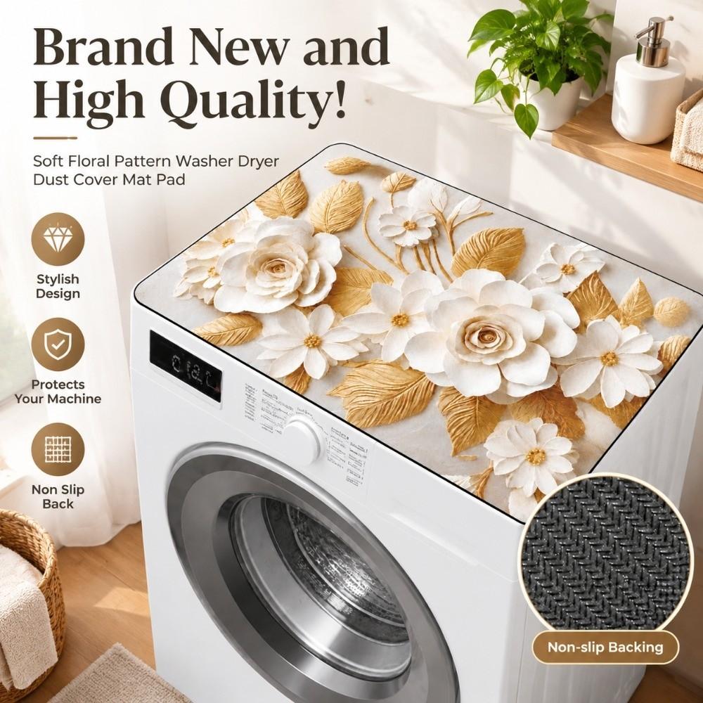 Absorbent Washing Machine Top Protector Pad Non Slip Bathroom Carpet Home