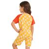Mono Adorable Estampado Adaptativo para Niños con Necesidades Especiales Cuello Redondo Manga Corta Anti-rozaduras