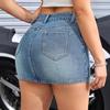 Minigonna in Denim Retro Distressed