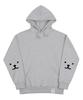 [Unisex] Elbow Puppy Face Smile Hoodie_Gray/Black Logo