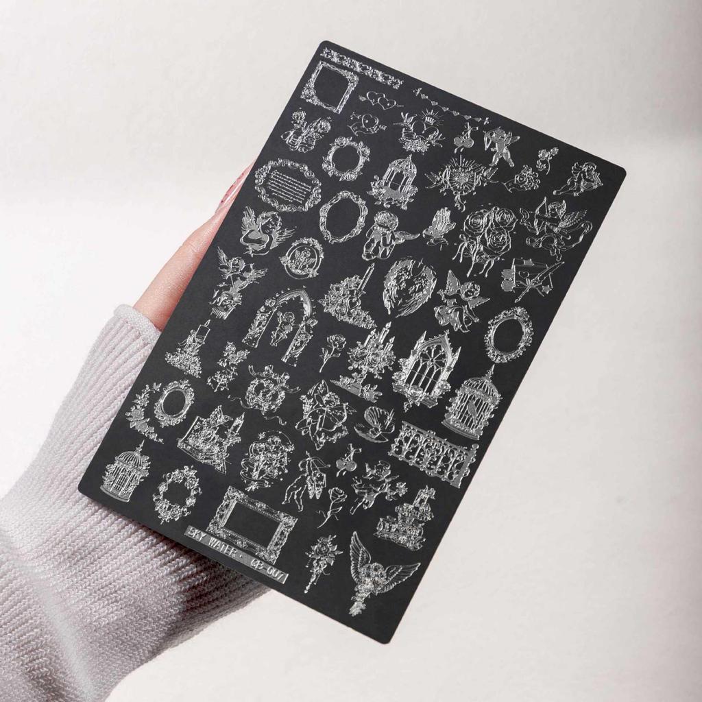 Holiday Nail Art Plate: Snowman, Reindeer, Butterfly, Flowers, Fireworks, Hollow National Style Designs