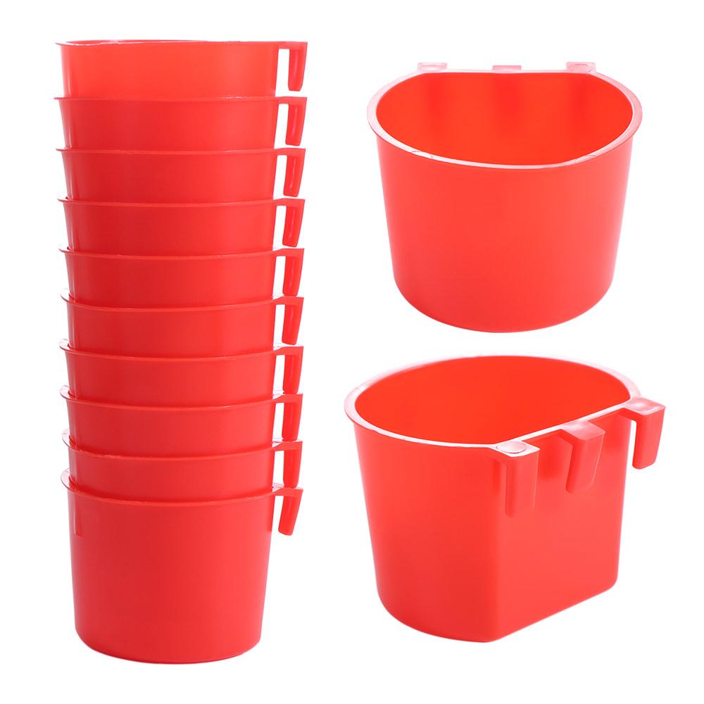 

20pcs With Hook Poultry Coop Feeder Water Drinker Hanging Feeder Cage Cups Cages 20pcs