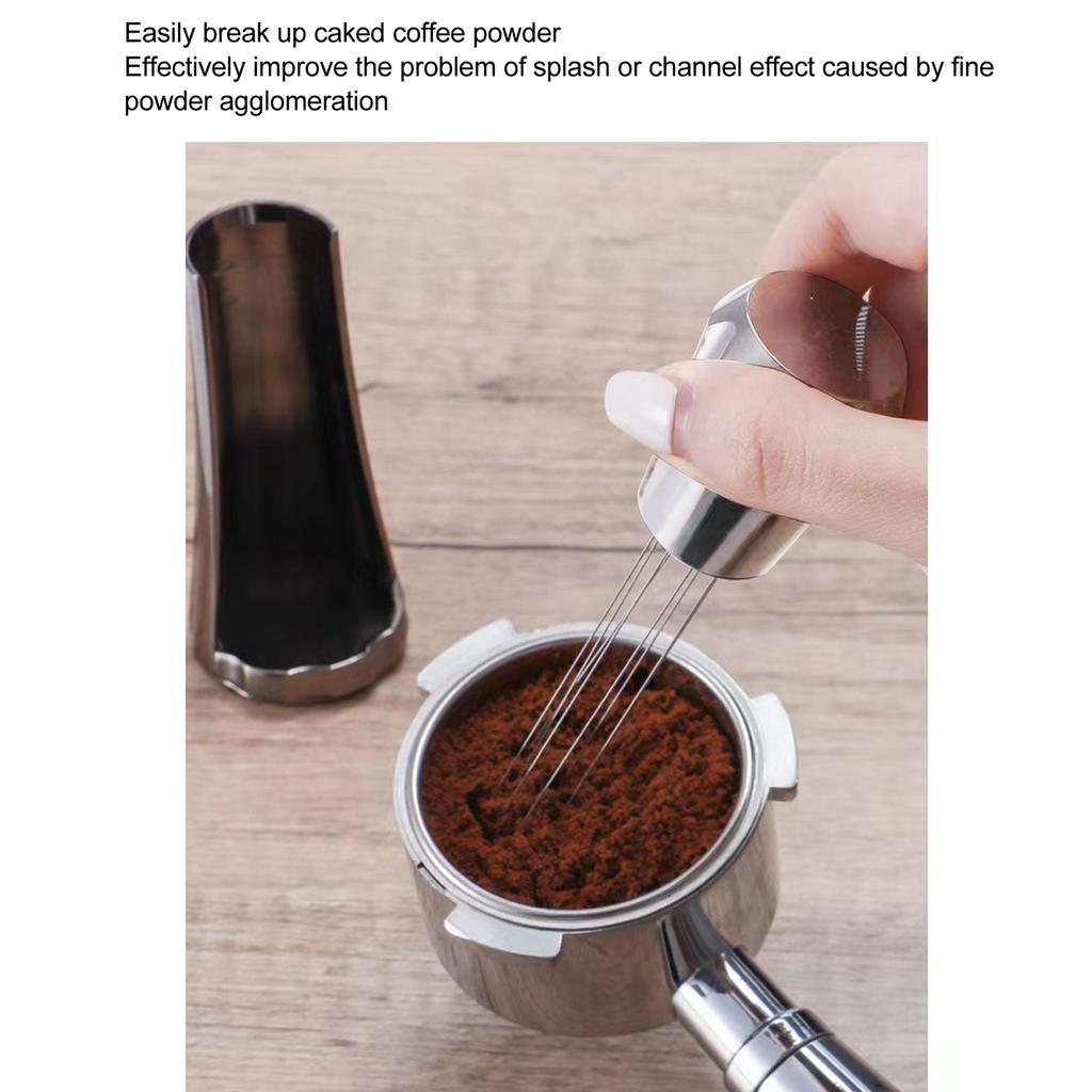 Stainless Steel Coffee Powder Stirring Tool Coffee Stirrer Distribution Tool for Home Kitchen Dinning Room