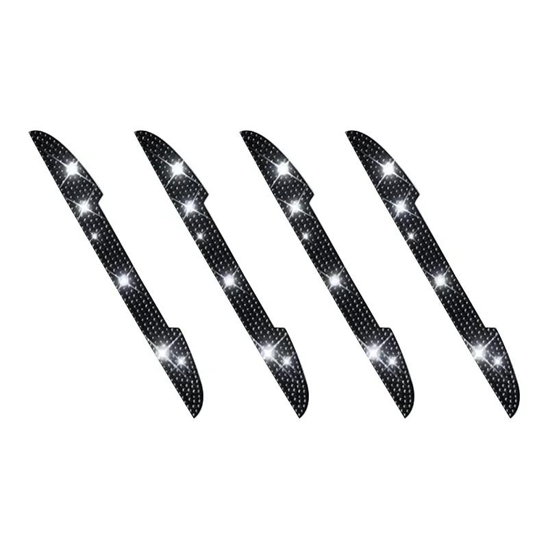 2/4PCS Diamond Car Rear View Mirror Sticker Universal Handle Car Rearview Mirror Door Edge Protector Bling Decoration Decals