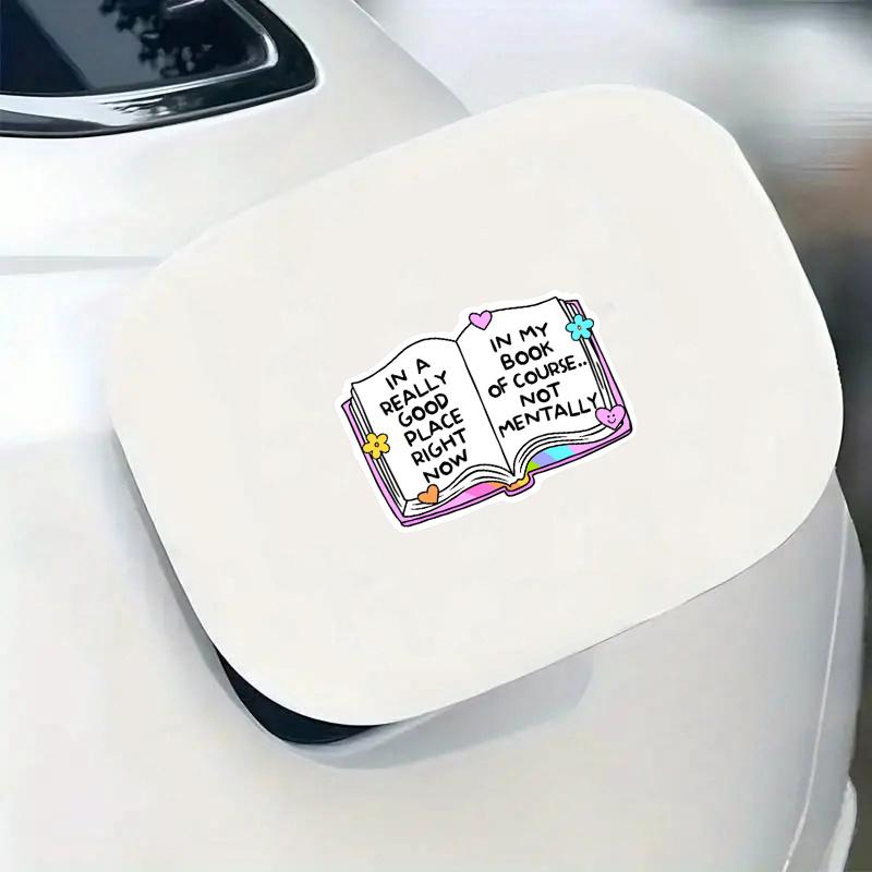 Bookish Sticker, In A Really Good Place Right Now, Laptop Decal, Gifts For Readers, Funny Sticker Durable for Laptop, Car, Luggage, Skateboard