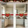 Durable Winter Holiday Decals Gold Merry Christmas Window Clings, Decorative PVC for Reusable Glass Decor Home Decor, Waterproof Removable Stickers
