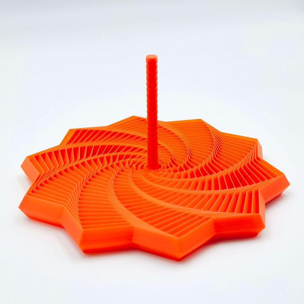 Decagonal Carrot Tower Fidget Spinner with Handle for Stress Relief - Children's Toy