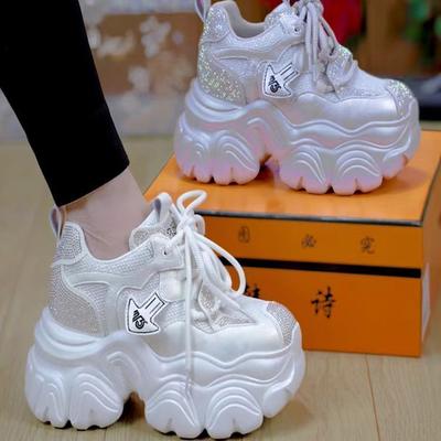 Women's Shoes Platform Women's New Spring and Summer Mesh Breathable Casual Sports Shoes